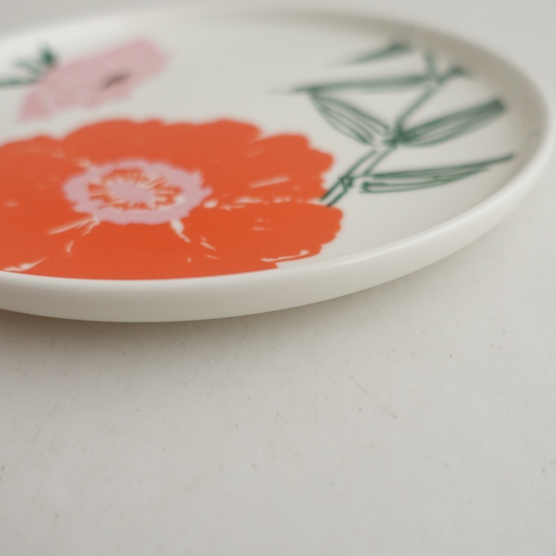 [ Северная Европа ] Marimekko marimekko *Puutarhakutsut plate * посуда . тарелка кухня цветочный принт [ керамика ](wa23-2509-78)[81J52]