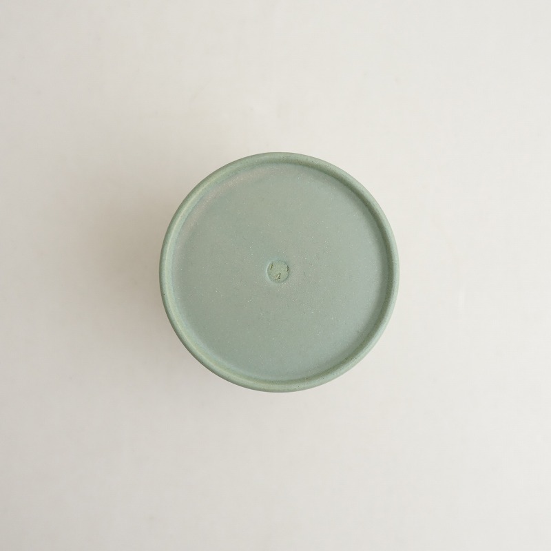 【美品】吉村和美 *線刻 フリーカップ*食器コップキッチン作家グリーン【陶器】(wa23-2509-77)【81J52】_画像6