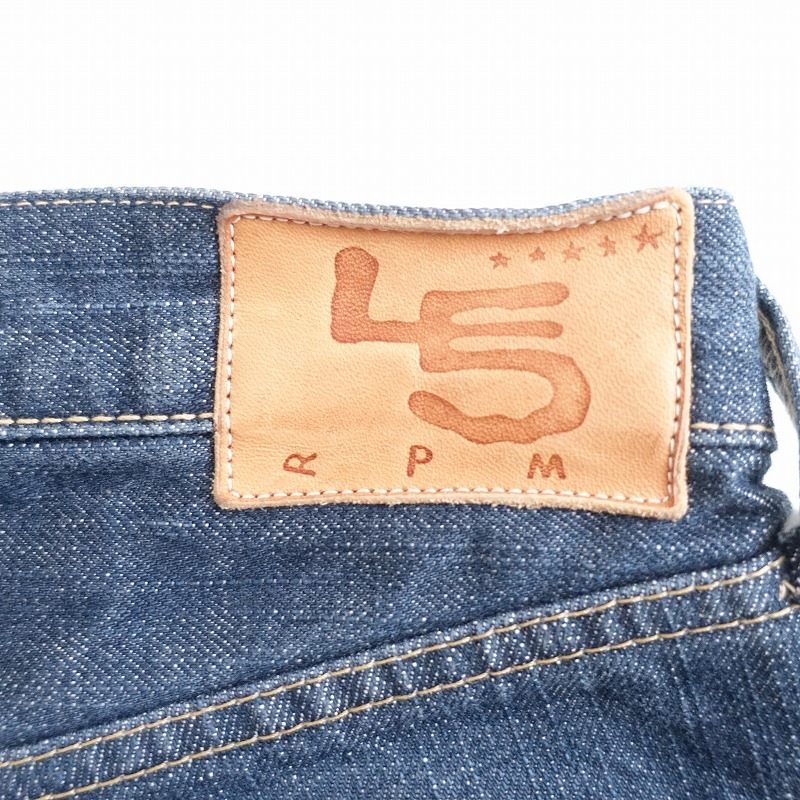 【定価4.5万】45R フォーティファイブアール *再び6.5空比古比女(重) デニムパンツ*30影色納戸ジーンズ(25-2509-672)【12J52】_画像8