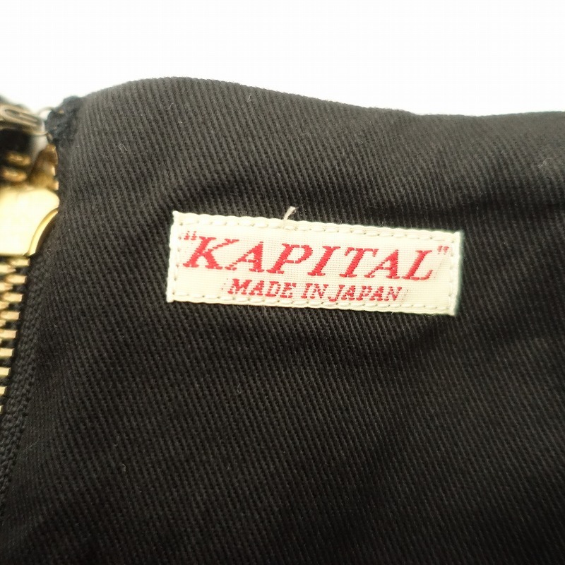 キャピタル KAPITAL *スカート*0/XS毛ウール混ブラック黒ボタン付きラップ巻きタイトミニ起毛(sk25-2510-12)【52J52】_画像6