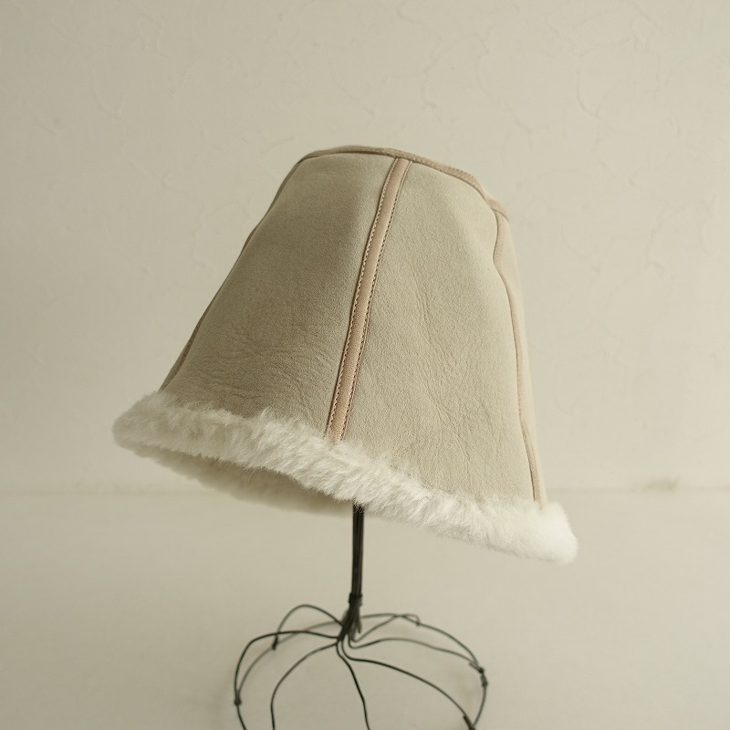 【定価3.5万】45アールピーエム R45RPM *ムートンハット*ファースウェードキャップ帽子ぼうし(ha11-2510-34)【03J52】_画像4