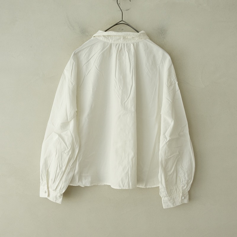 アトリエドゥサボン l’atelier du savon *コットン丸襟ブラウス*F長袖シャツオフホワイト(33-2510-293)【13J52】_画像2