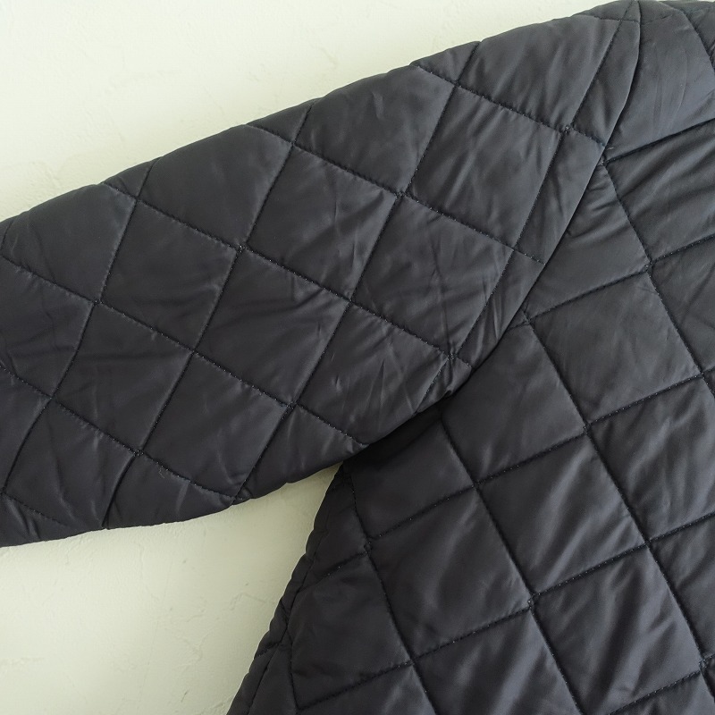 ラベンハム LAVENHAM *フード付キルティングジャケット*38/50中綿パープル紫コート羽織アウター上着(jk25-2510-203)【13J52】_画像3