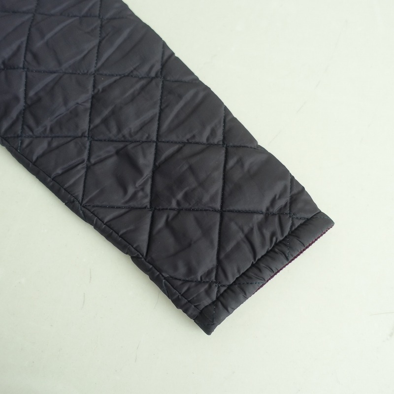 ラベンハム LAVENHAM *フード付キルティングジャケット*38/50中綿パープル紫コート羽織アウター上着(jk25-2510-203)【13J52】_画像4