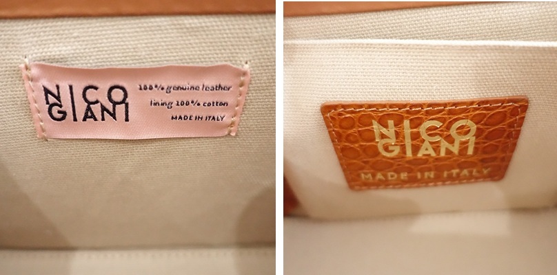 ニコジャンニ NICO GIANI *スクエアショルダーバッグ*ポシェットレザーブラウン(ba11-2509-67)【30J52】_画像9