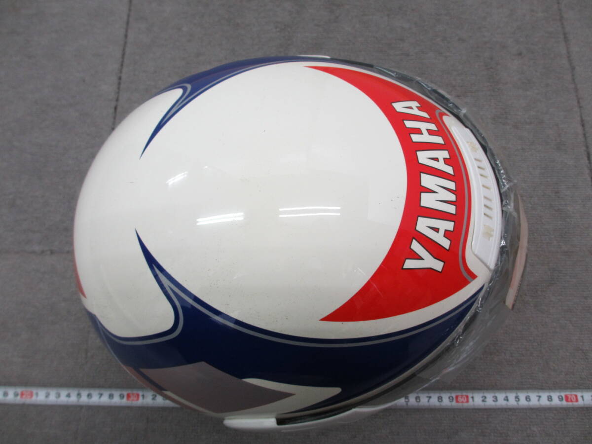 K520【10-8】□ 当時物 YAMAHA ヤマハ ヘルメット INPURE Lサイズ 59~60 未使用長期保管品 / バイク オートバイ アクセサリー / 10/2_画像9