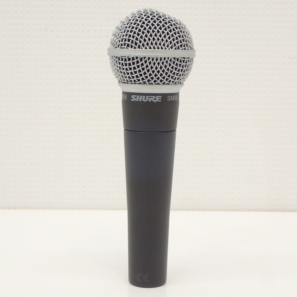 SHURE SM58 audio technica AT-VD6 マイク6本セット マイクケーブル マイククリップ ダイナミック型 ボーカル向 KK18387 ジャンク 中古