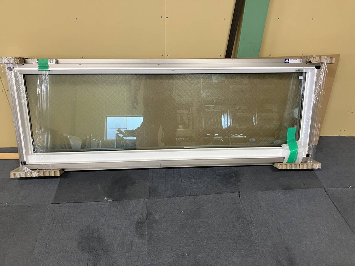 LIXIL リクシル 防火 アルミサッシ FGH 15705 横すべり出し窓 右ハンドル シャイングレー/プレシャスホワイト 網入り型板ガラス④_画像1