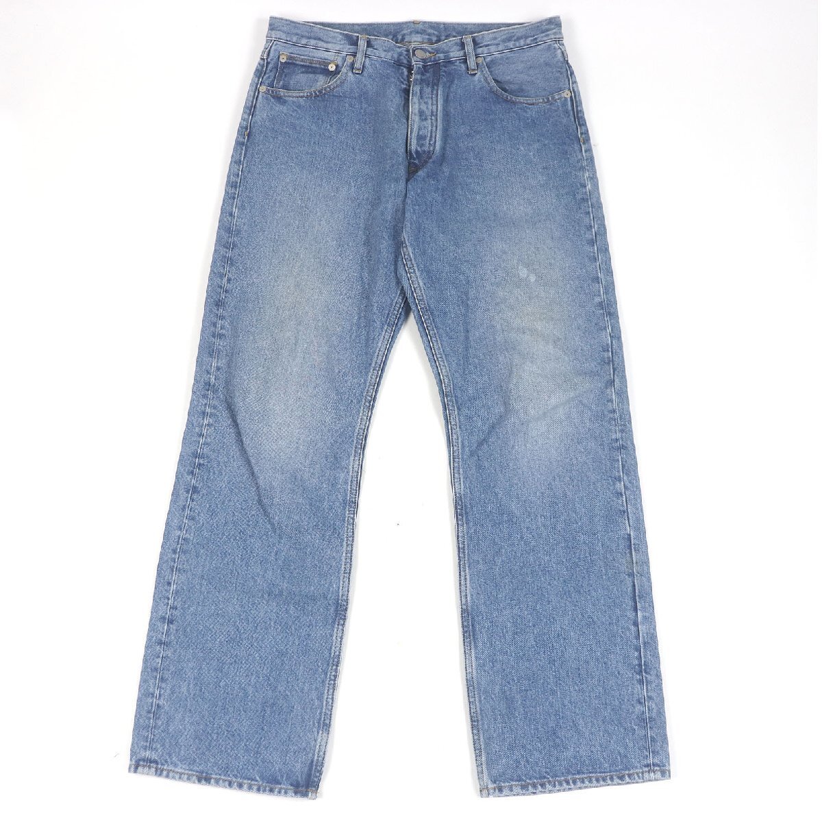 美品□Maison Margiela 10 メゾンマルジェラ10 22SS S50LA0192 ボタンフライ ジーンズ デニムパンツ インディゴブルー 32 伊製 正規品_画像1