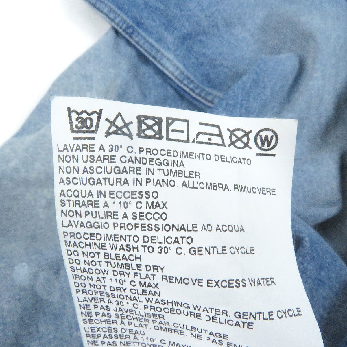 美品□Maison Margiela 10 メゾンマルジェラ10 22SS S50LA0192 ボタンフライ ジーンズ デニムパンツ インディゴブルー 32 伊製 正規品_画像8