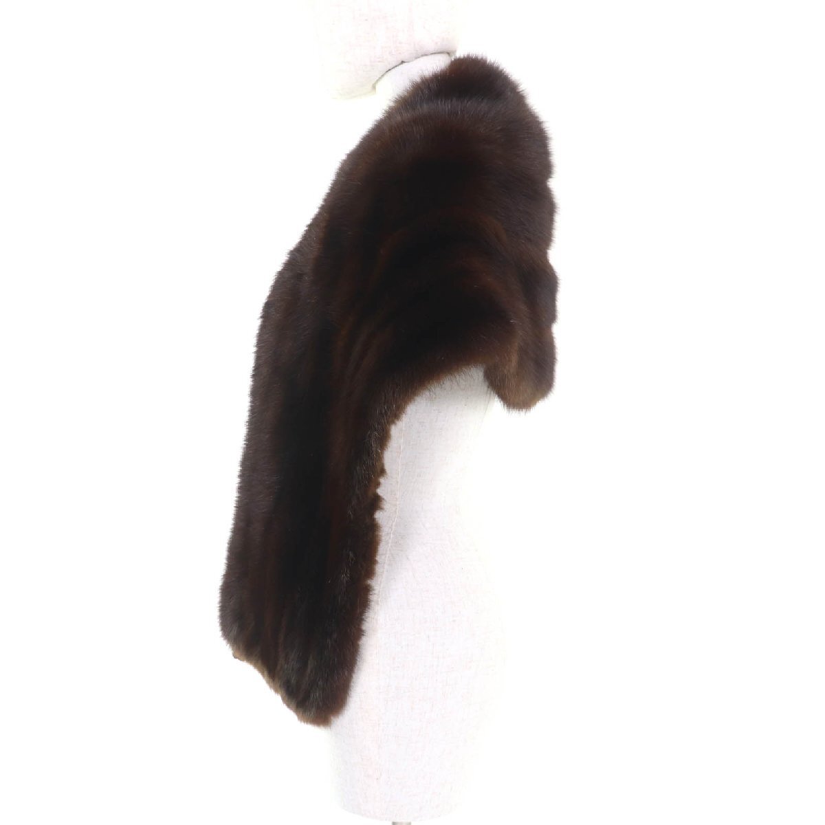美品★ロシアンセーブル RUSSIAN SABLE 本毛皮ショール ブラウン レディース_画像2