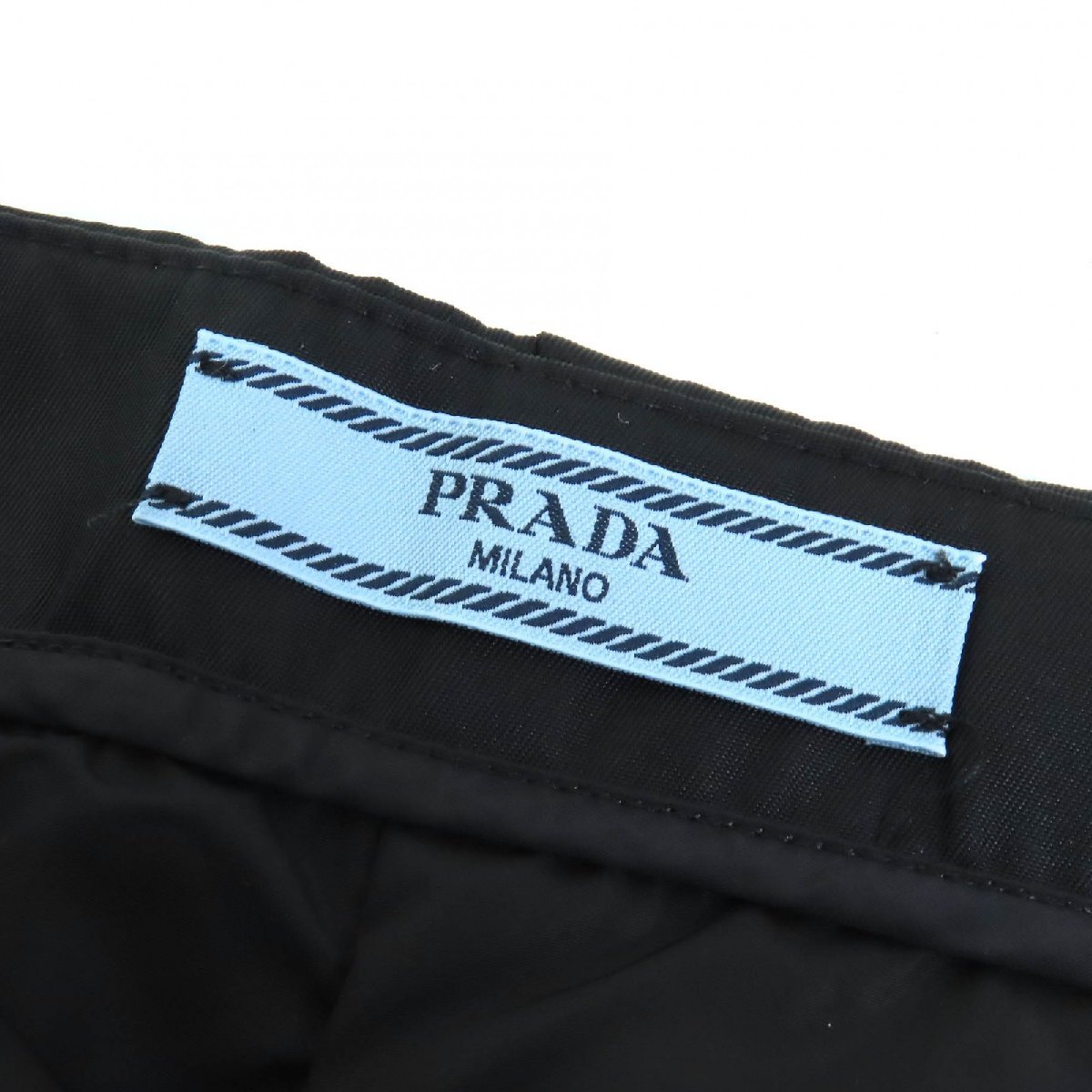  прекрасный товар ^PRADA Prada 2022 год производства 21H924 треугольник Logo треугольник plate Re Nylon длинный узкая юбка черный 36 стандартный товар женский 