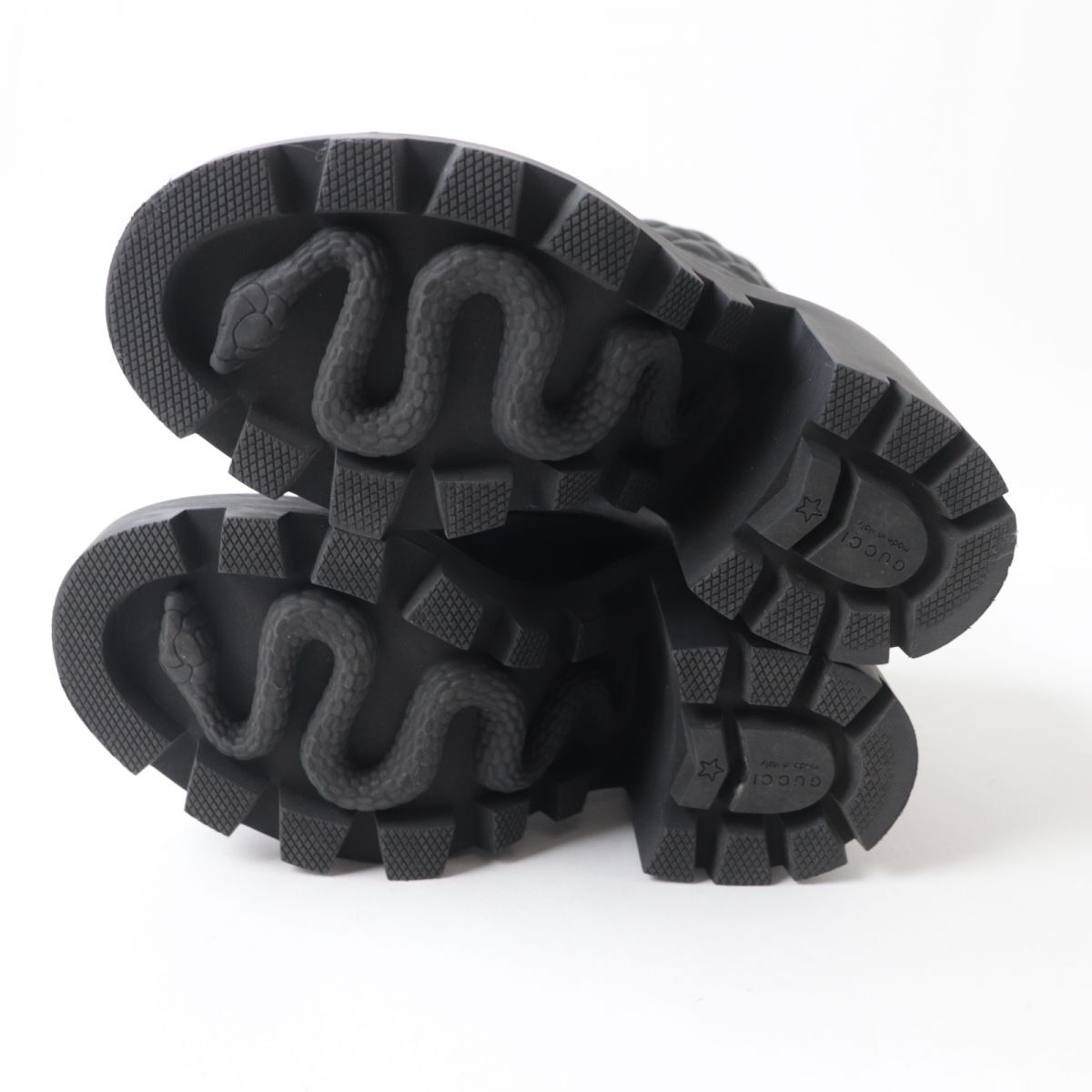 【ドンドン見直し】良品★定価145200円 グッチ 659691 GG ウィメンズ アンクルブーツ GGスプリームキャンバス×レザー グレー×黒 35_画像6