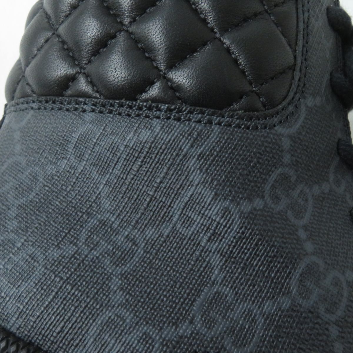 【ドンドン見直し】良品★定価145200円 グッチ 659691 GG ウィメンズ アンクルブーツ GGスプリームキャンバス×レザー グレー×黒 35_画像8