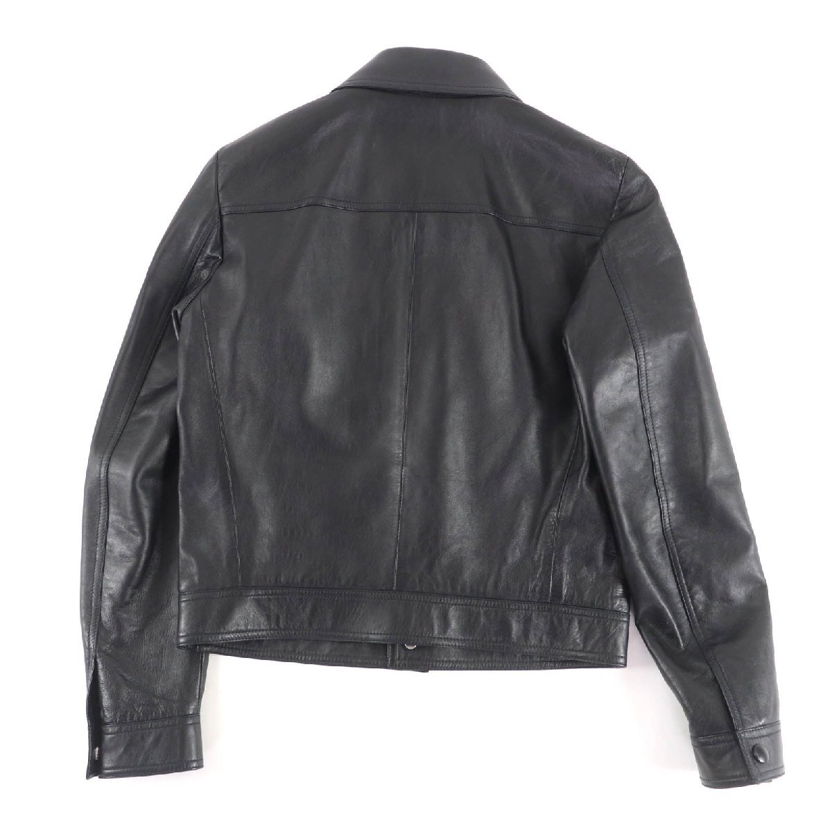 美品★CELINE セリーヌ 2F017291D アビエーター ソフトドラム ラムスキン ジャケット アウター ブラック 44 イタリア製 正規品 メンズ_画像3