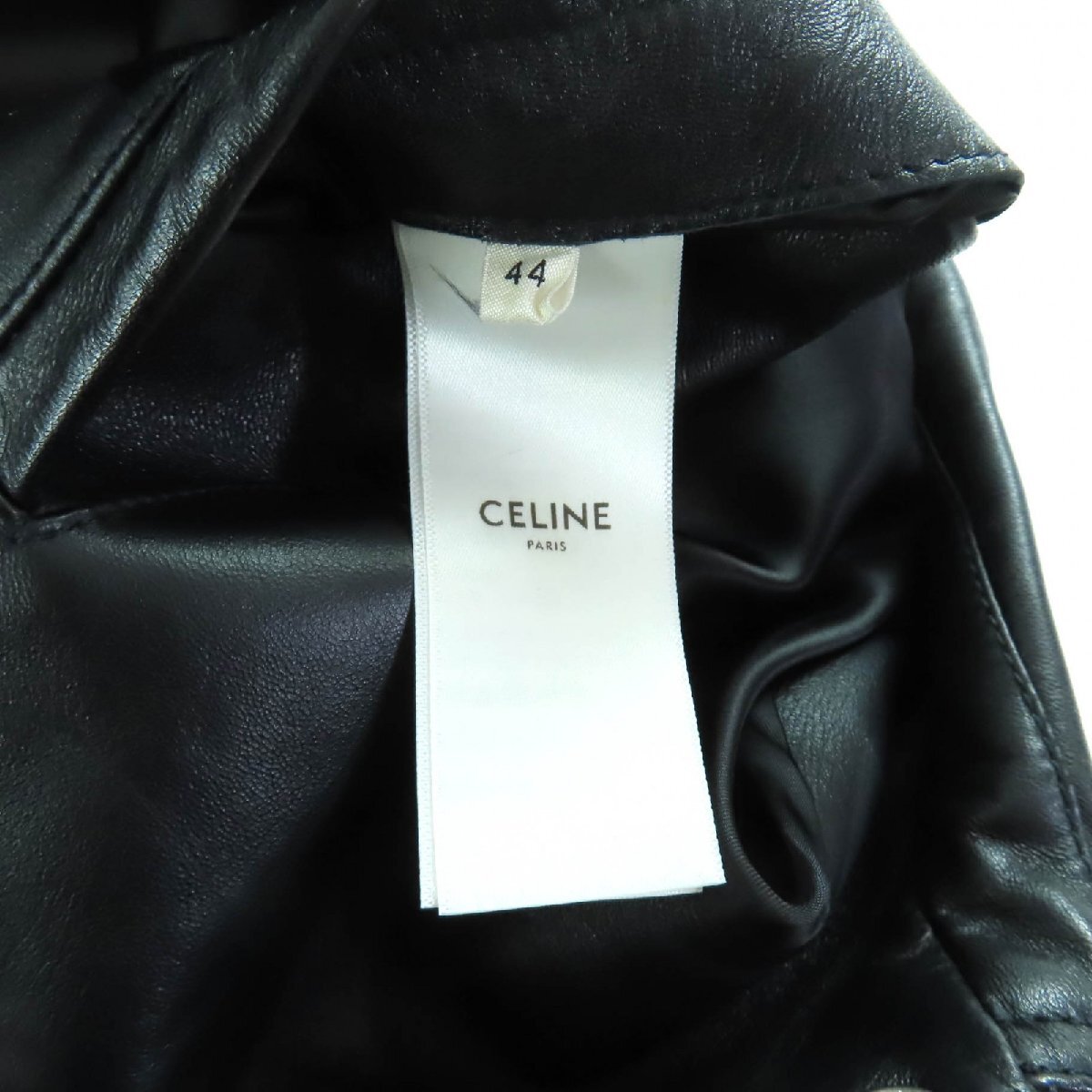 美品★CELINE セリーヌ 2F017291D アビエーター ソフトドラム ラムスキン ジャケット アウター ブラック 44 イタリア製 正規品 メンズ_画像6