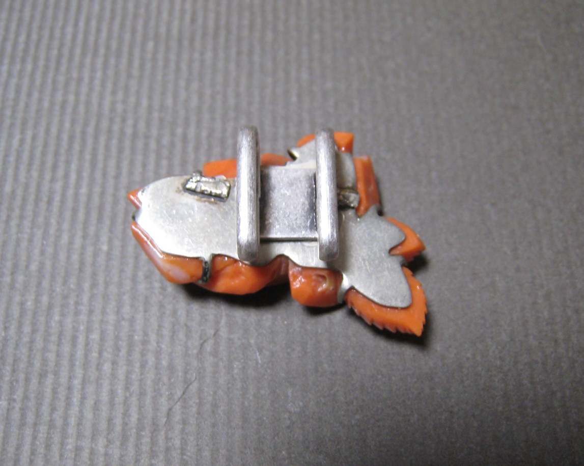 珊瑚　薔薇　彫刻　ミニ　3.5ｃｍ　帯留　アンティーク　着物　帯飾り　花　和装小物_画像7