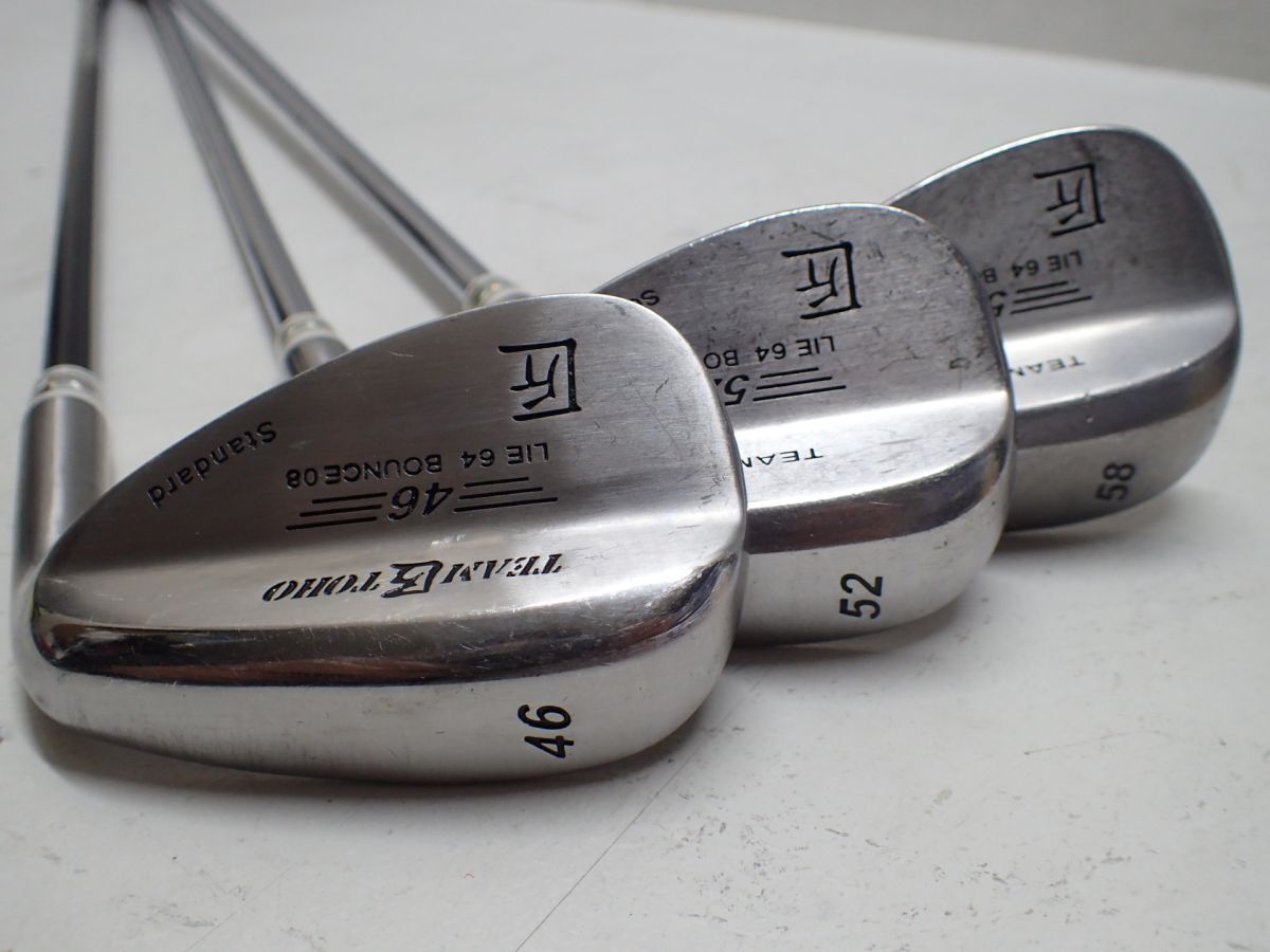 20QOJ-8/4J〇TEAM TOHO 匠 ウェッジ 3本セット 46° 52° 58° 東邦ゴルフ 地クラブ MC wedge 90 S 中古品〇_画像1