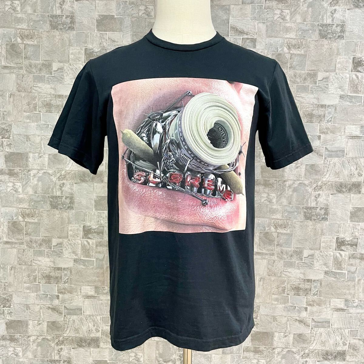 ★美品★ Supreme Braces Tee S Black シュプリーム 矯正 Tシャツ ブラック 黒 半袖 トップス 洋服 カットソー 未着用 長期保管品 22FW_画像2
