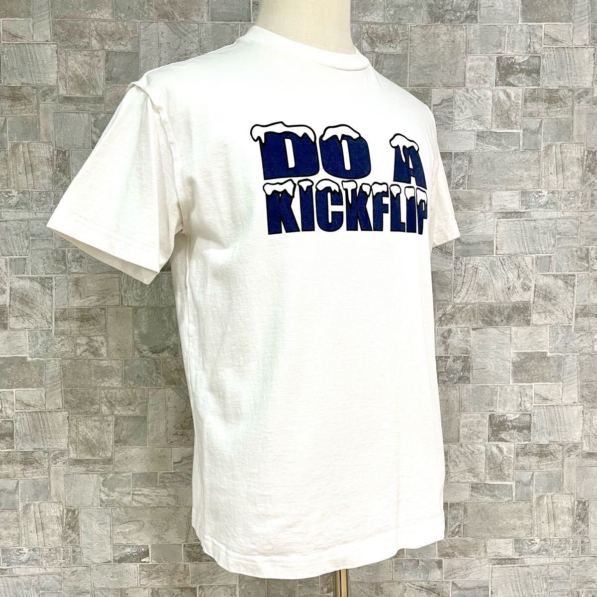 ◇USED◇ LOUIS VUITTON ルイヴィトン DO A キックフリップ Tシャツ M0 1AQTAP 半袖Tシャツ S ホワイト 白 トップス 洋服 汚れ?折れ皺あり
