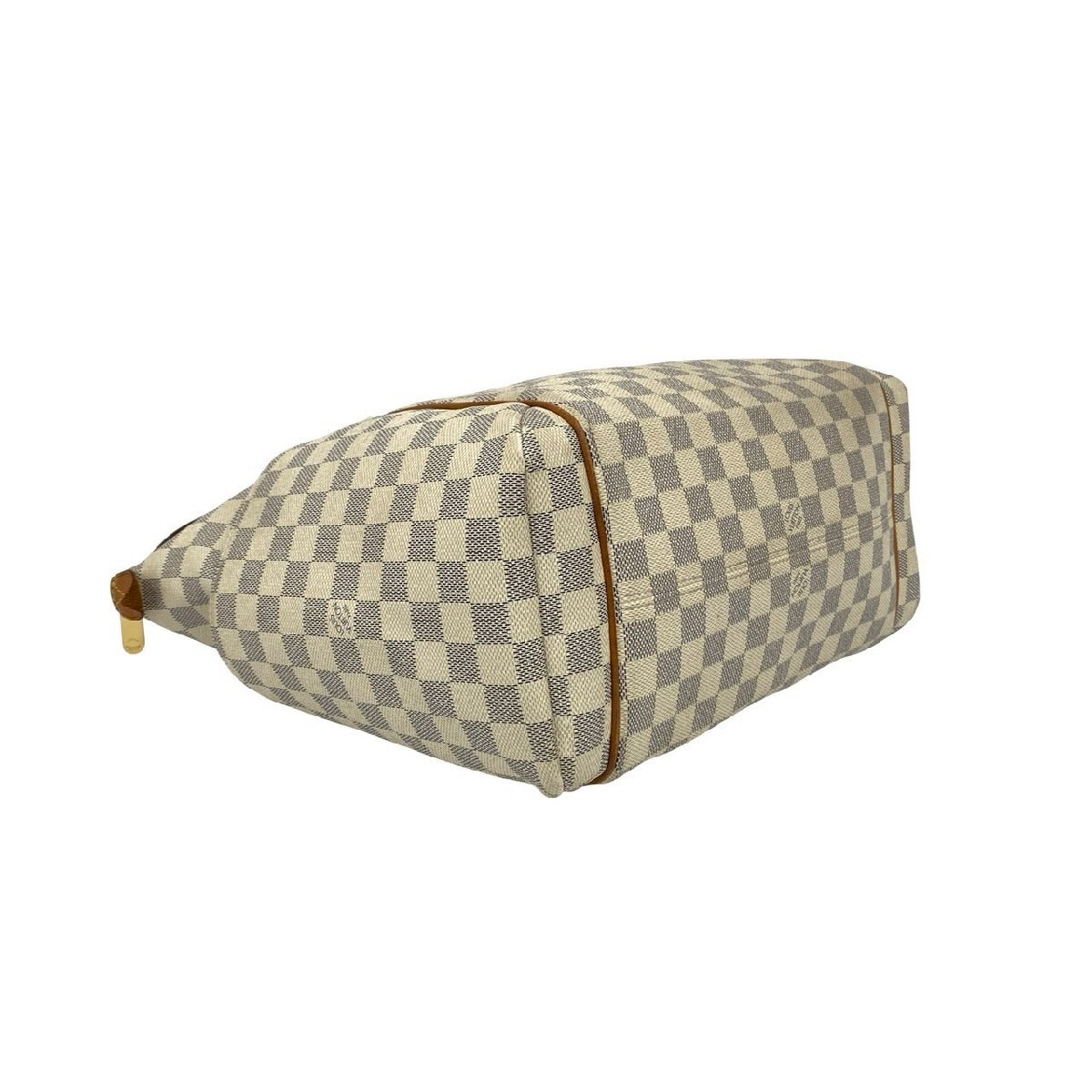 極 美品 袋付き LOUIS VUITTON ルイヴィトン トータリー MM ダミエアズール レザー 本革 トートバッグ ハンドバッグ ホワイト 254-2_画像8