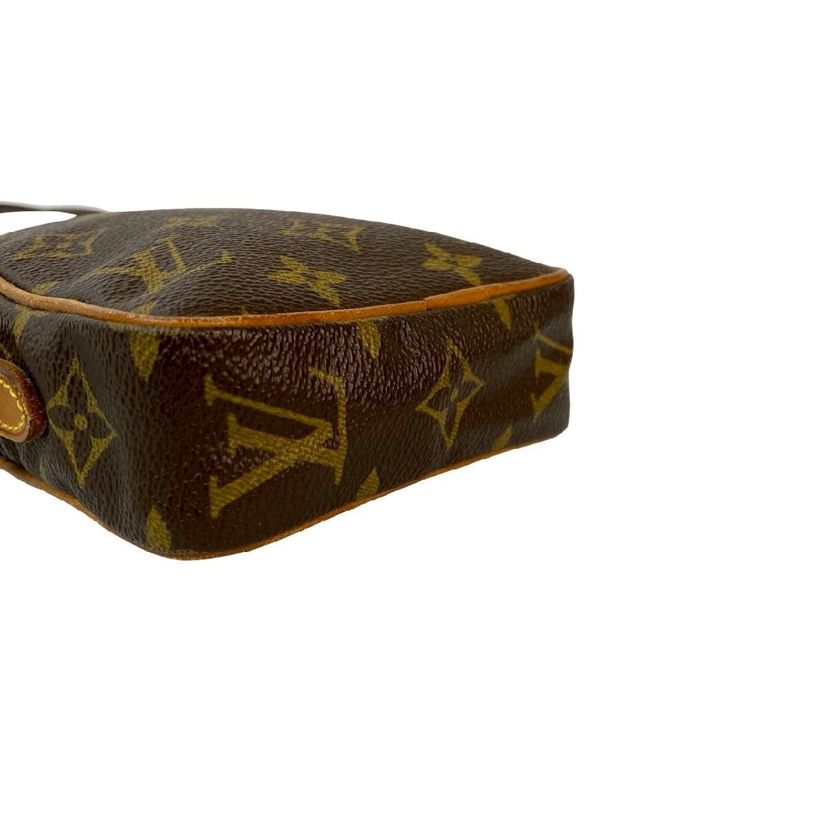 極 美品 LOUIS VUITTON ルイヴィトン ヴィンテージ ミニ ダヌーブ モノグラム レザー ミニ ショルダーバッグ ポシェット ブラウン 51755_画像8