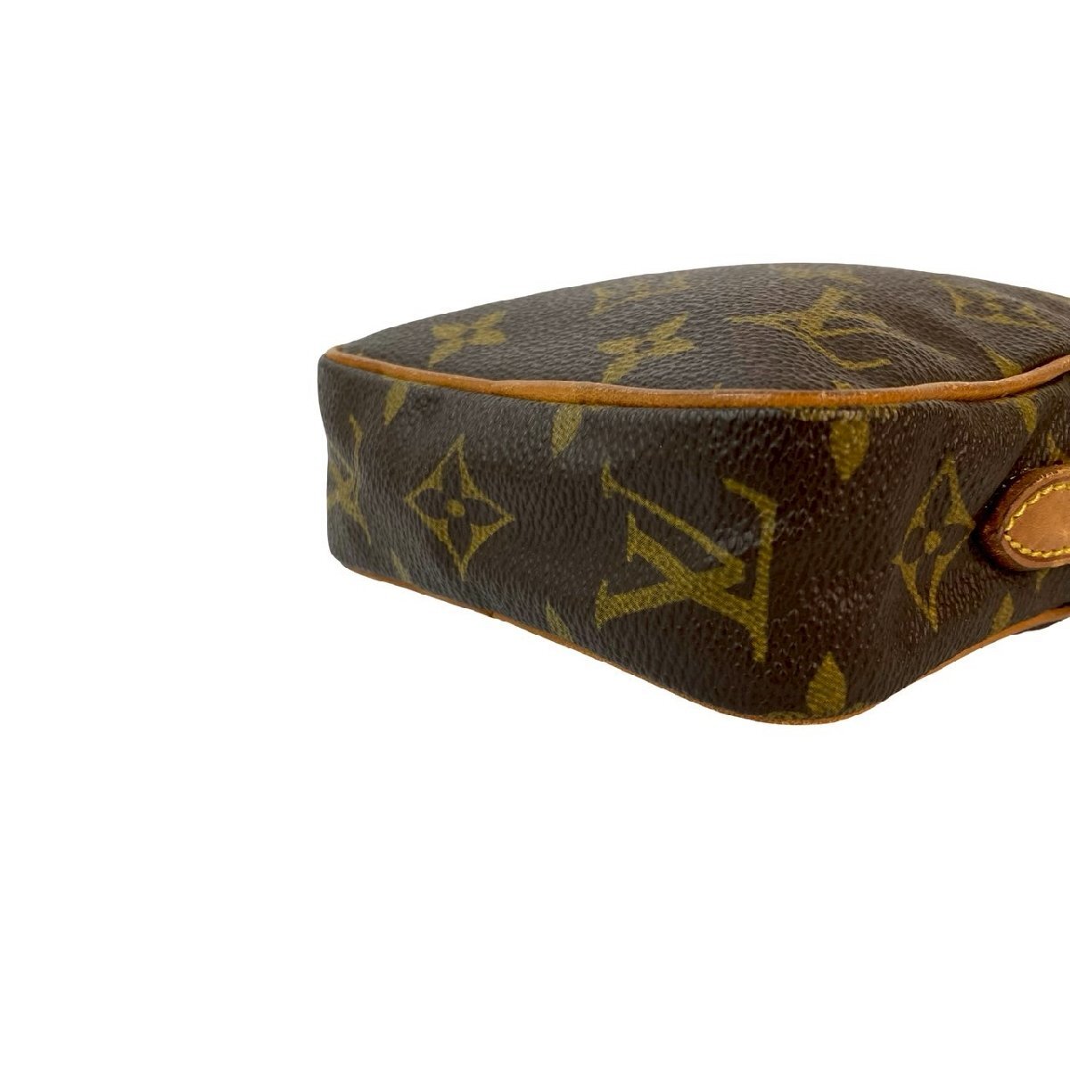 極 美品 LOUIS VUITTON ルイヴィトン ヴィンテージ ミニ ダヌーブ モノグラム レザー ミニ ショルダーバッグ ポシェット ブラウン 51755_画像9