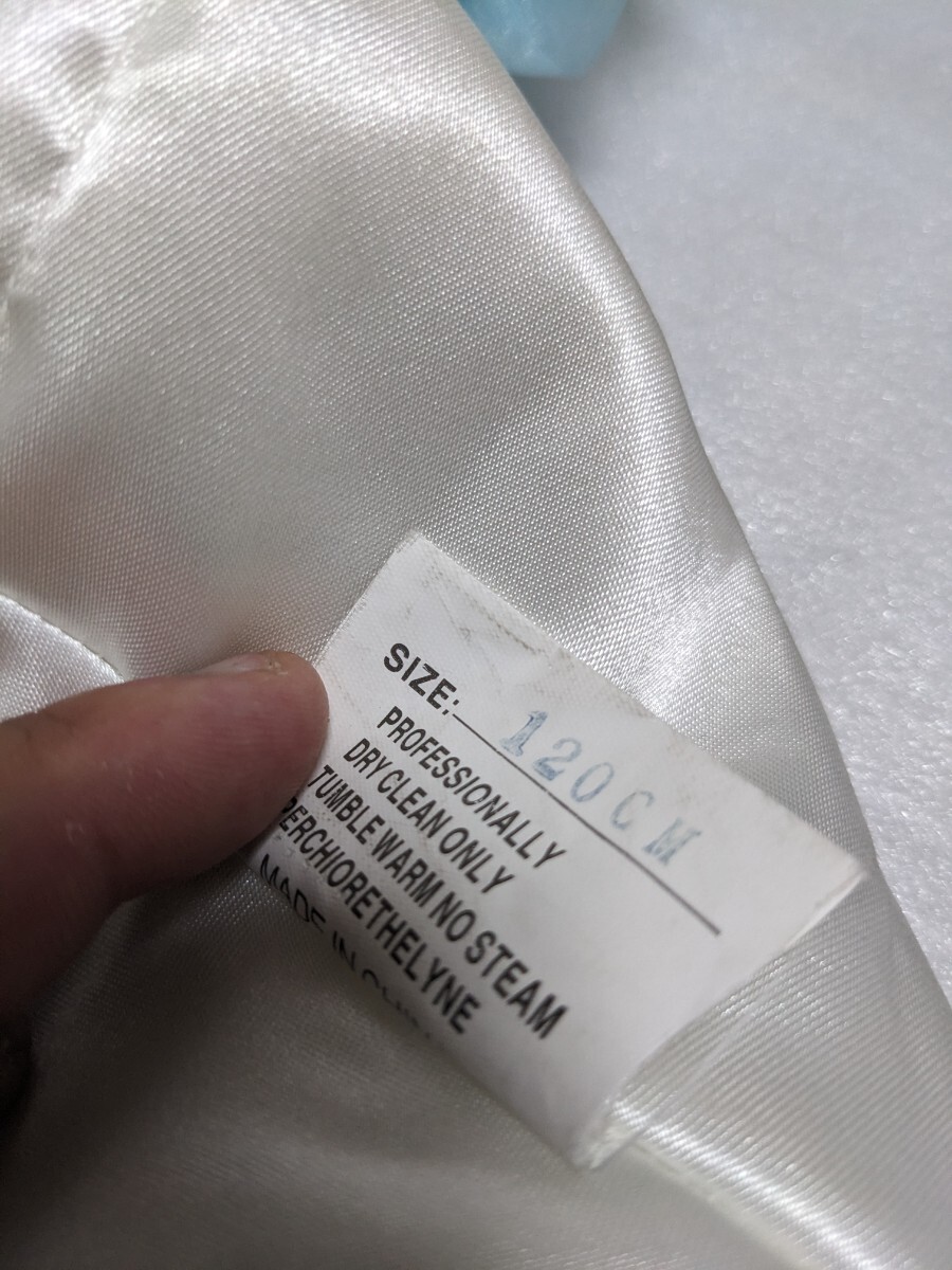 非売品！子供用 七五三 ドレス 120サイズ以上？ 6歳以上 メーカー不明 水色系 撮影 モデル CM 写真 貸衣装 中古 ど23_画像5