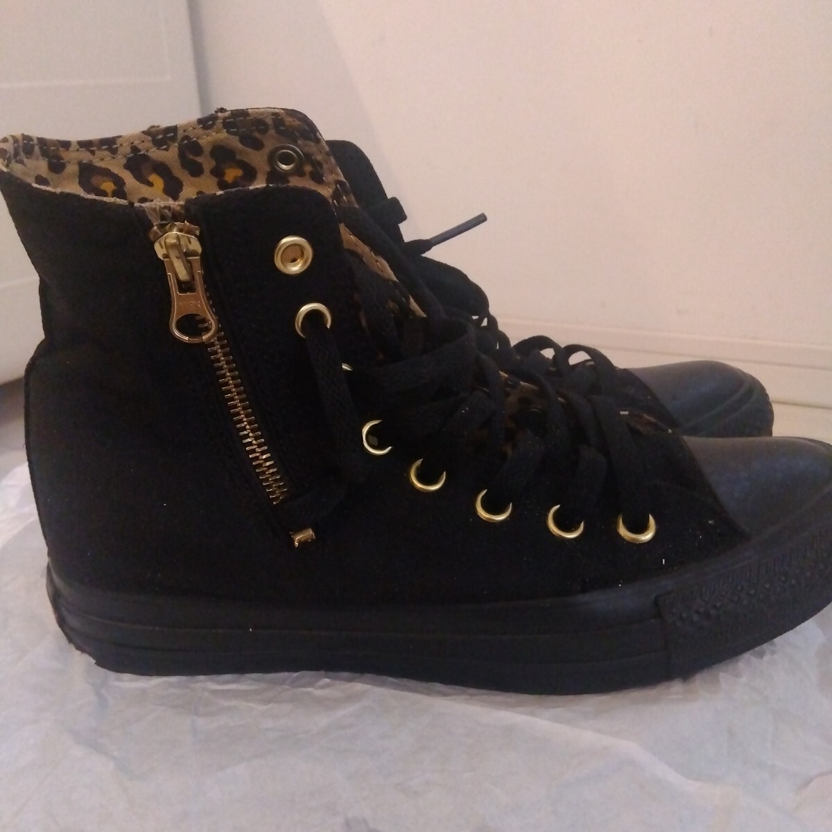 コンバース CONVERSE HI レオパード スニーカー ハイカット ブラック オールスター ALL STAR_画像4