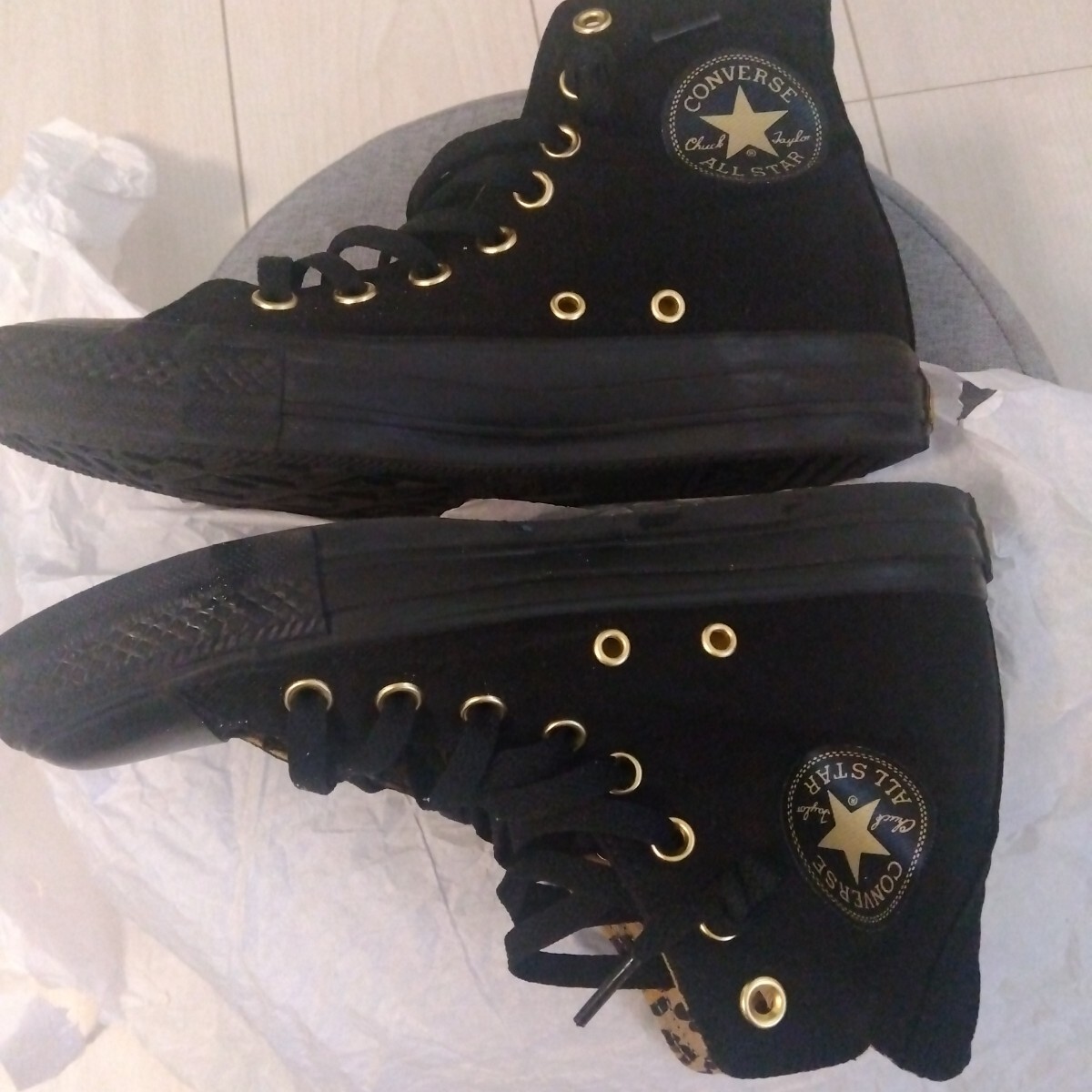 コンバース CONVERSE HI レオパード スニーカー ハイカット ブラック オールスター ALL STAR_画像8