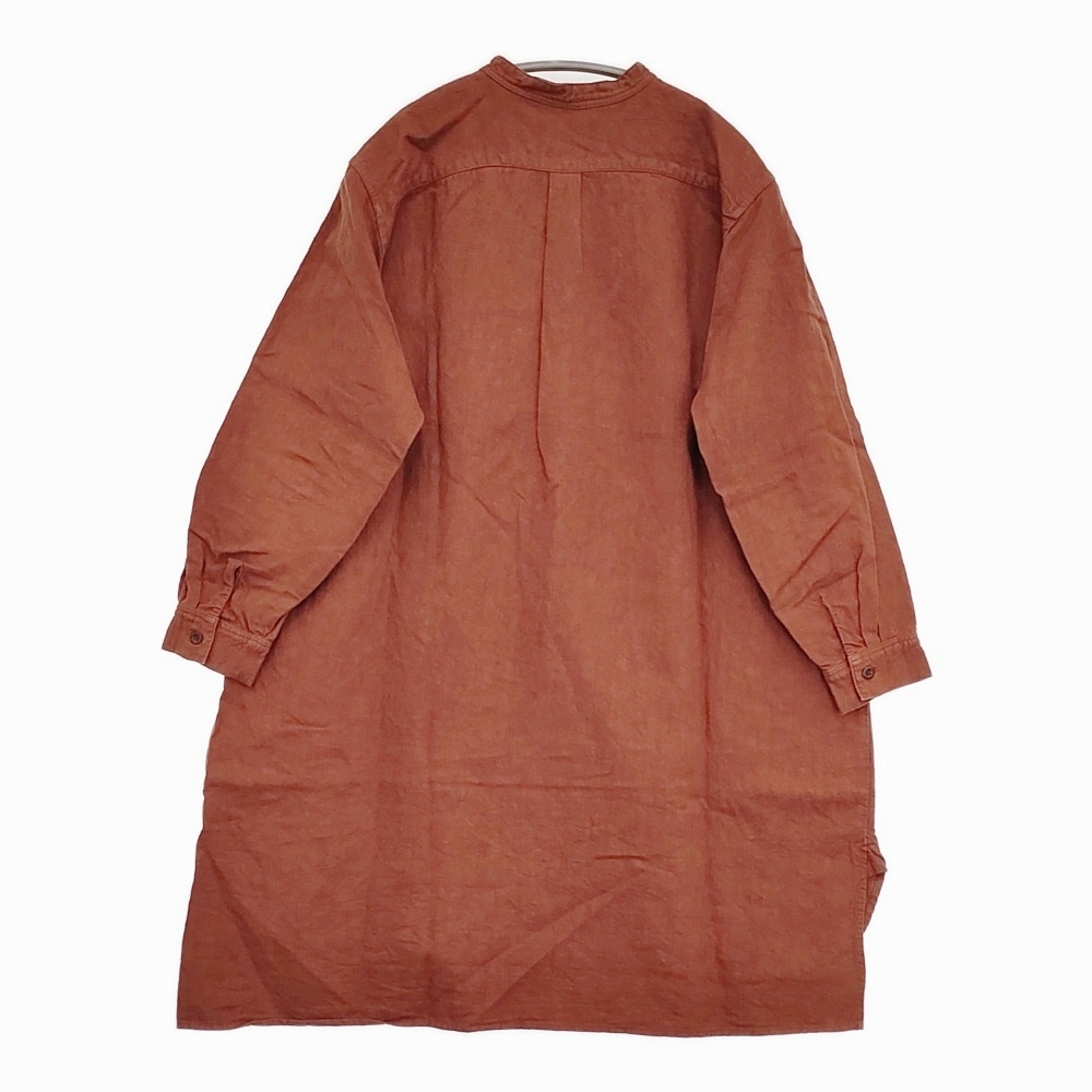 5-1031M♪nest Robe 起毛リネンワークチュニック 定価36000円 ワンピース チュニック 19AW ブラウン ネストローブ 268794_画像2