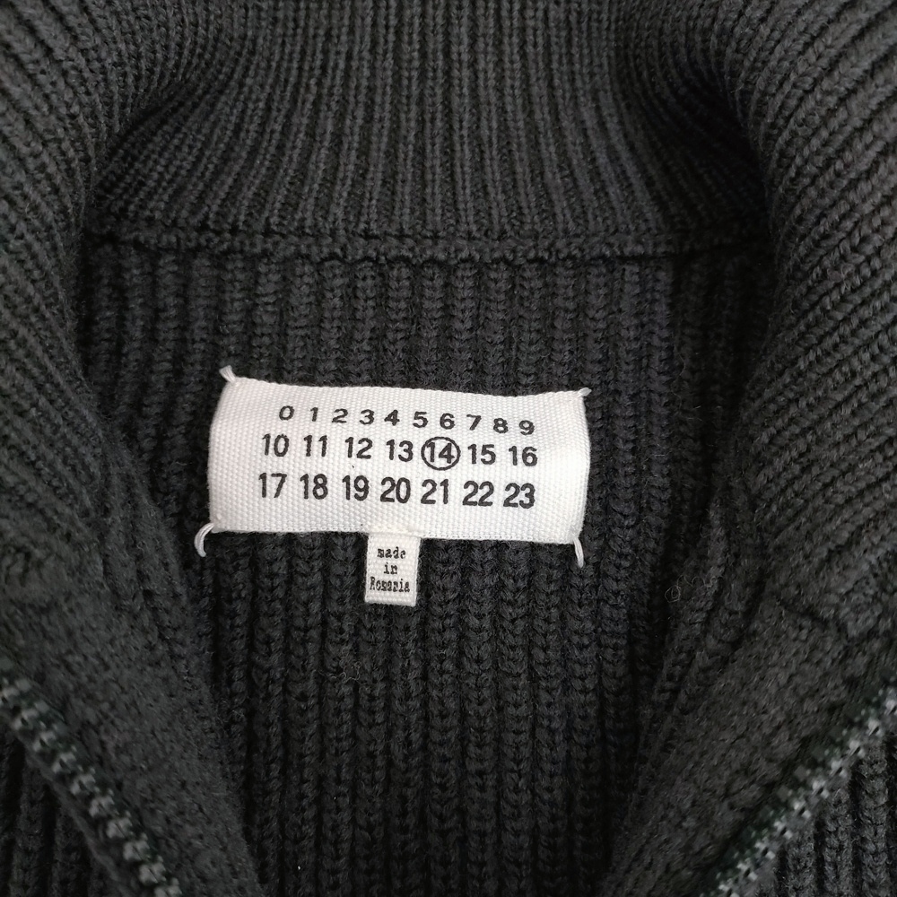 5-1031T♪MAISON MARGIELA ドライバーズニット Maison margiela14 ウール セーター 16AW チャコールグレー メゾンマルジェラ F99519_画像3