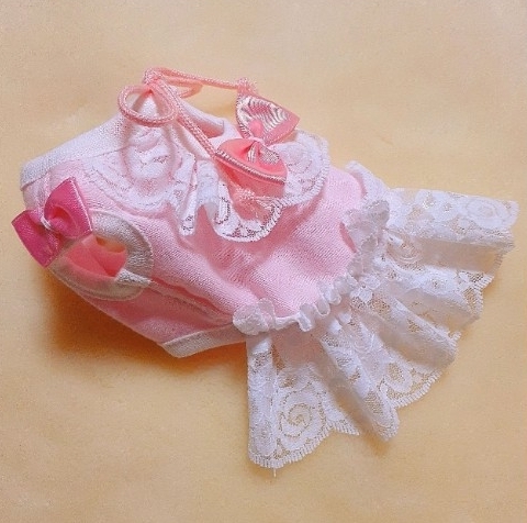 ピンクローズレースワンピース♪5S/胴22丈15_画像2