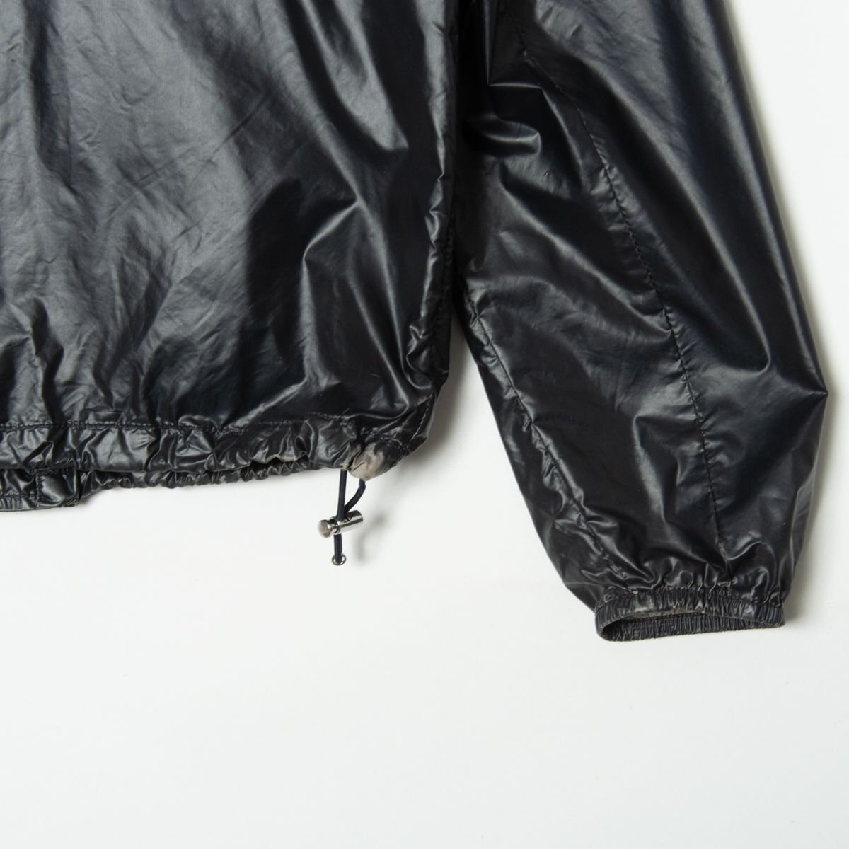 【1円スタート】MONCLER モンクレール ナイロンジャケット 0サイズ 取り外しフード 軽量 カジュアル 紺 ネイビー レディース ルーマニア製_画像7