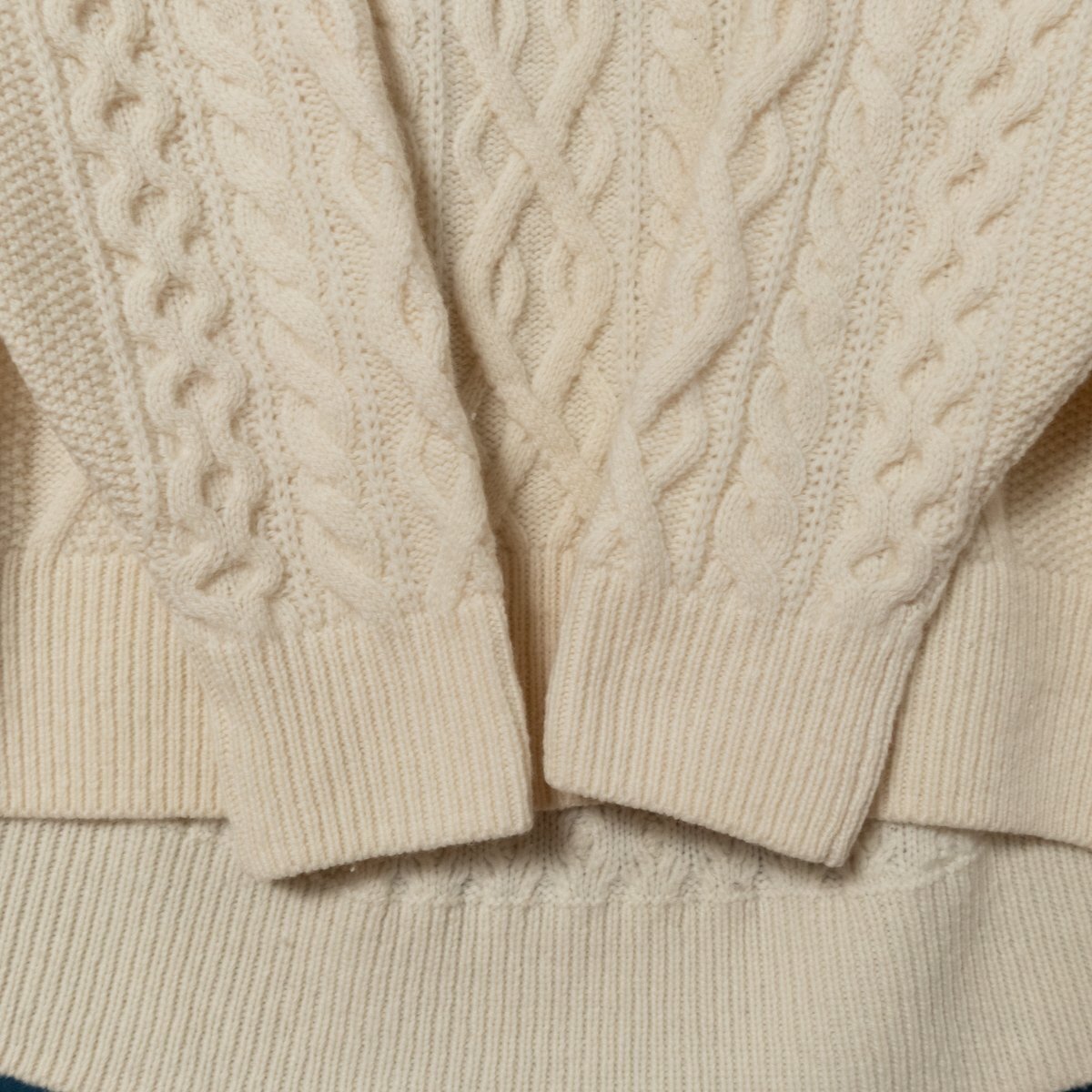 green label relaxing グリーンレーベル リラクシング ハミルトン アランハイネックニット ホワイト 白 レディース 羊毛 ウール カジュアル_画像6