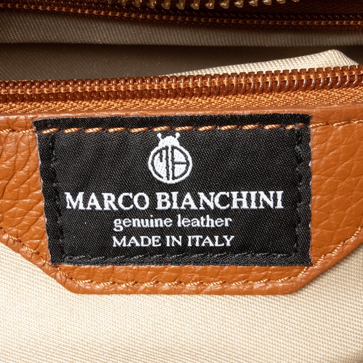 MARCO BIANCHINI マルコビアンキーニ ハンドバッグ 手持ち レザー 本革 スエード ファスナー開閉 イタリア製 ブラウン レディース 鞄 bag_画像9