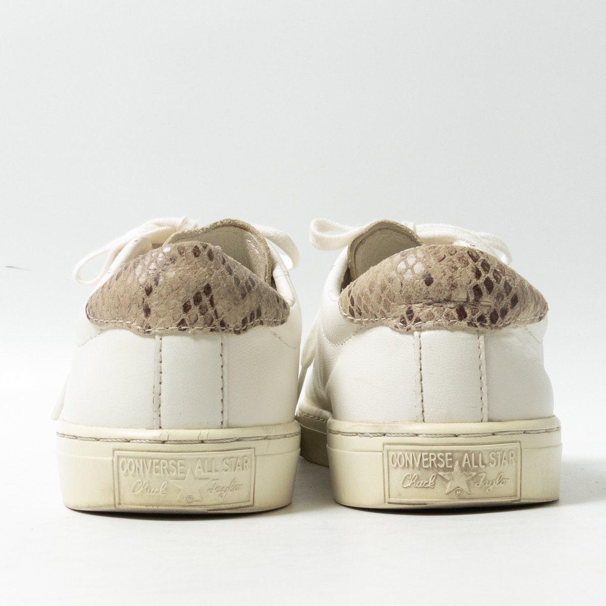 CONVERSE コンバース 38001070 ALL STAR COUPE POINTANIMAL 23cm ローカットスニーカー シューズ ホワイト レザー パイソン柄 レディース_画像4