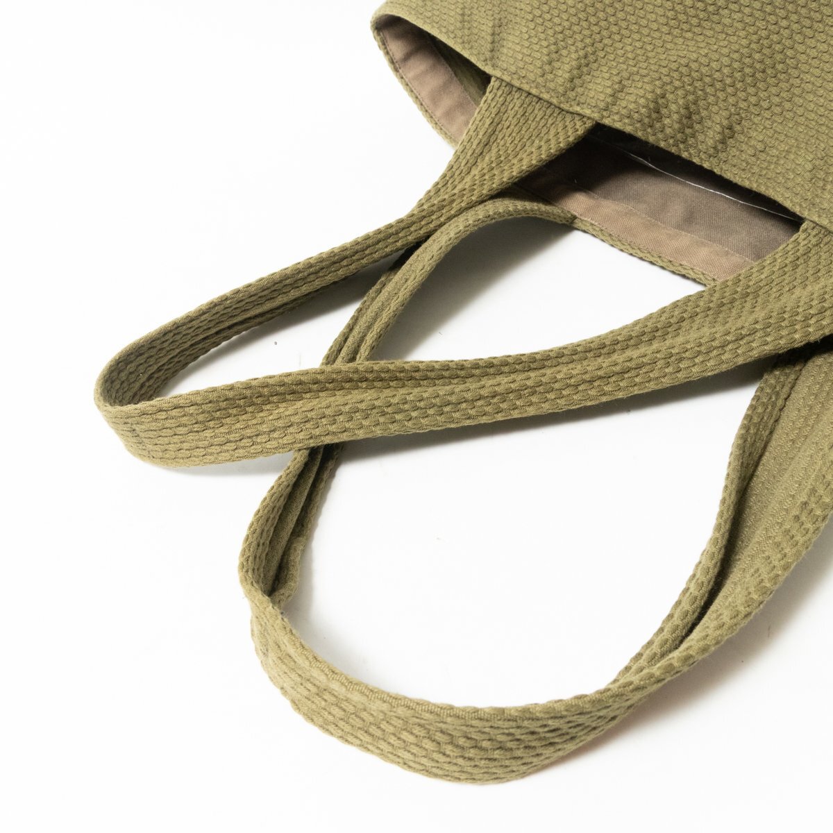 SASICCO トートバッグ グリーン系 三河木綿 コットン100% オープントップ 無地 シンプル カジュアル 肩がけ 大容量 男女兼用 かばん 鞄_画像6