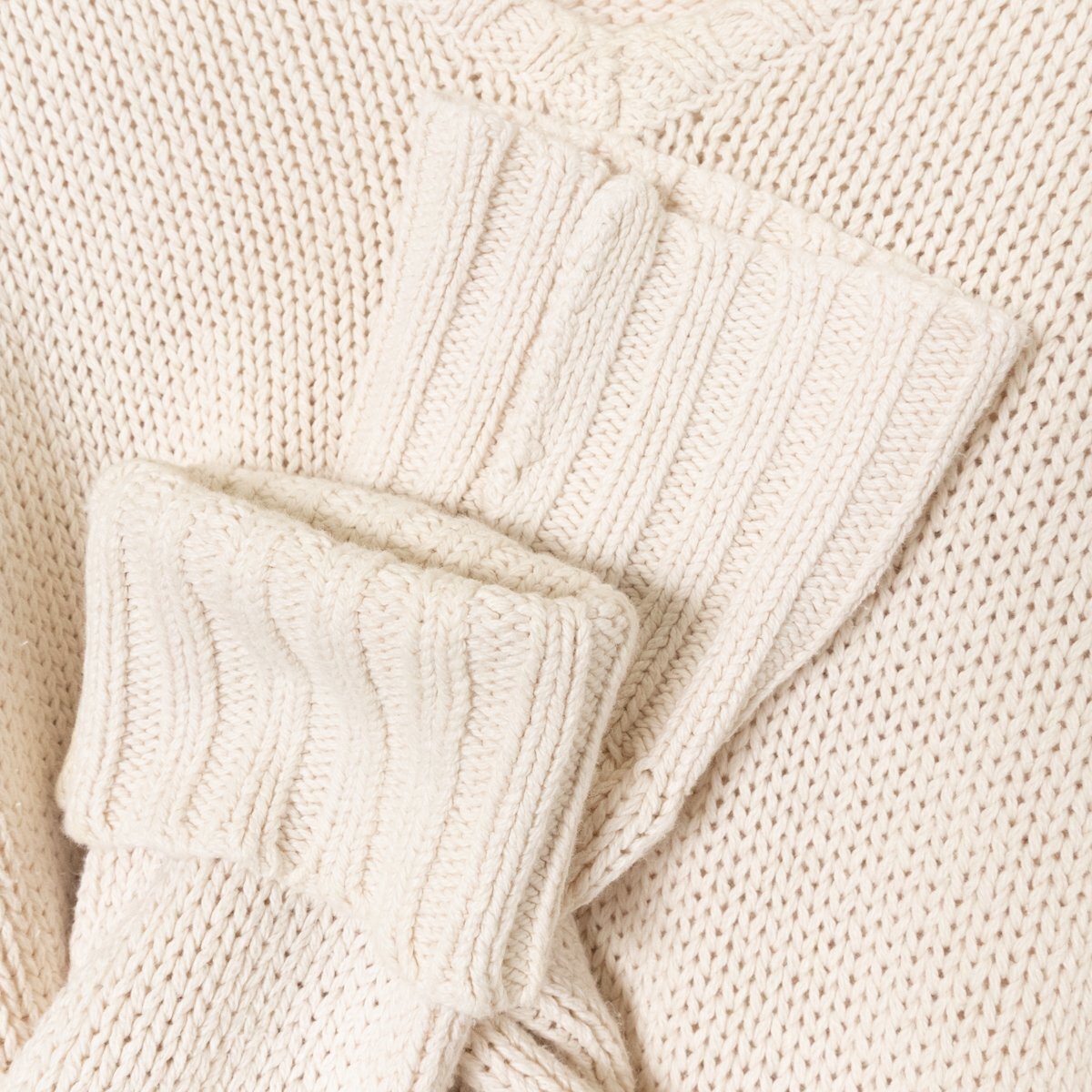 Polo by Ralph Lauren ポロ ラルフローレン 長袖ニット S/Pサイズ コットン100% アイボリー ポニー刺繍 カジュアル トップス 紳士 メンズ_画像5