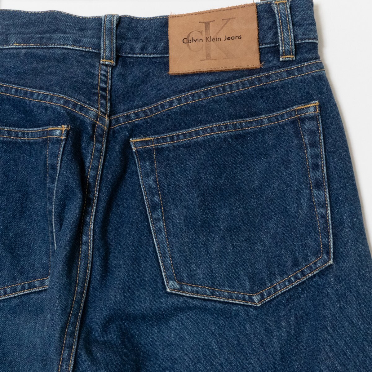 Calvin Klein Jeans カルバンクラインジーンズ デニムパンツ ストレート ボタンフライ サイズ28 コットン100 メンズ 紳士 ボトムス ブルー_画像9