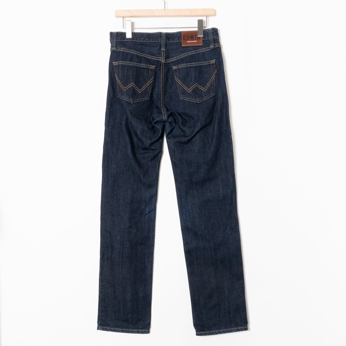EDWIN エドウィン 403 ワンウォッシュ ストレート デニム パンツ W29 コットン100 メンズ 紳士 ボトムス ジップフライ ブルー系 ベーシック_画像10