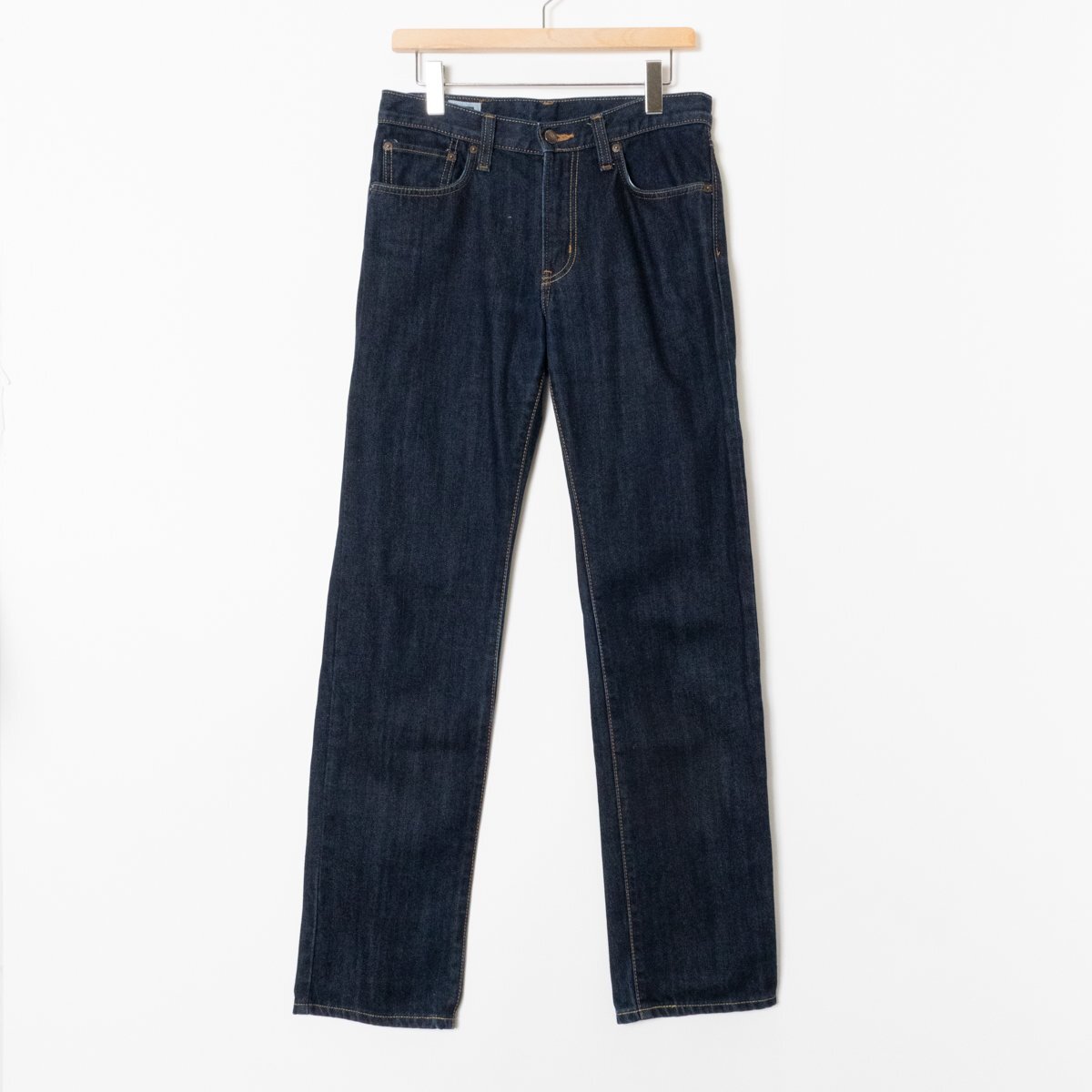 EDWIN エドウィン 403 ワンウォッシュ ストレート デニム パンツ W29 コットン100 メンズ 紳士 ボトムス ジップフライ ブルー系 ベーシック_画像1