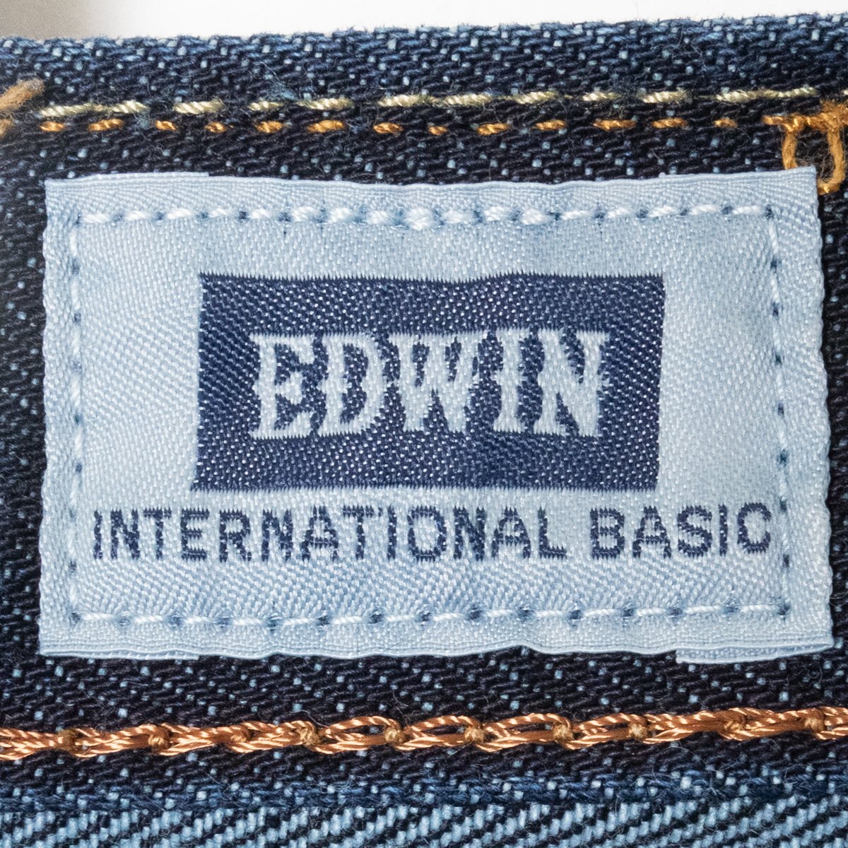 EDWIN エドウィン 403 ワンウォッシュ ストレート デニム パンツ W29 コットン100 メンズ 紳士 ボトムス ジップフライ ブルー系 ベーシック_画像2