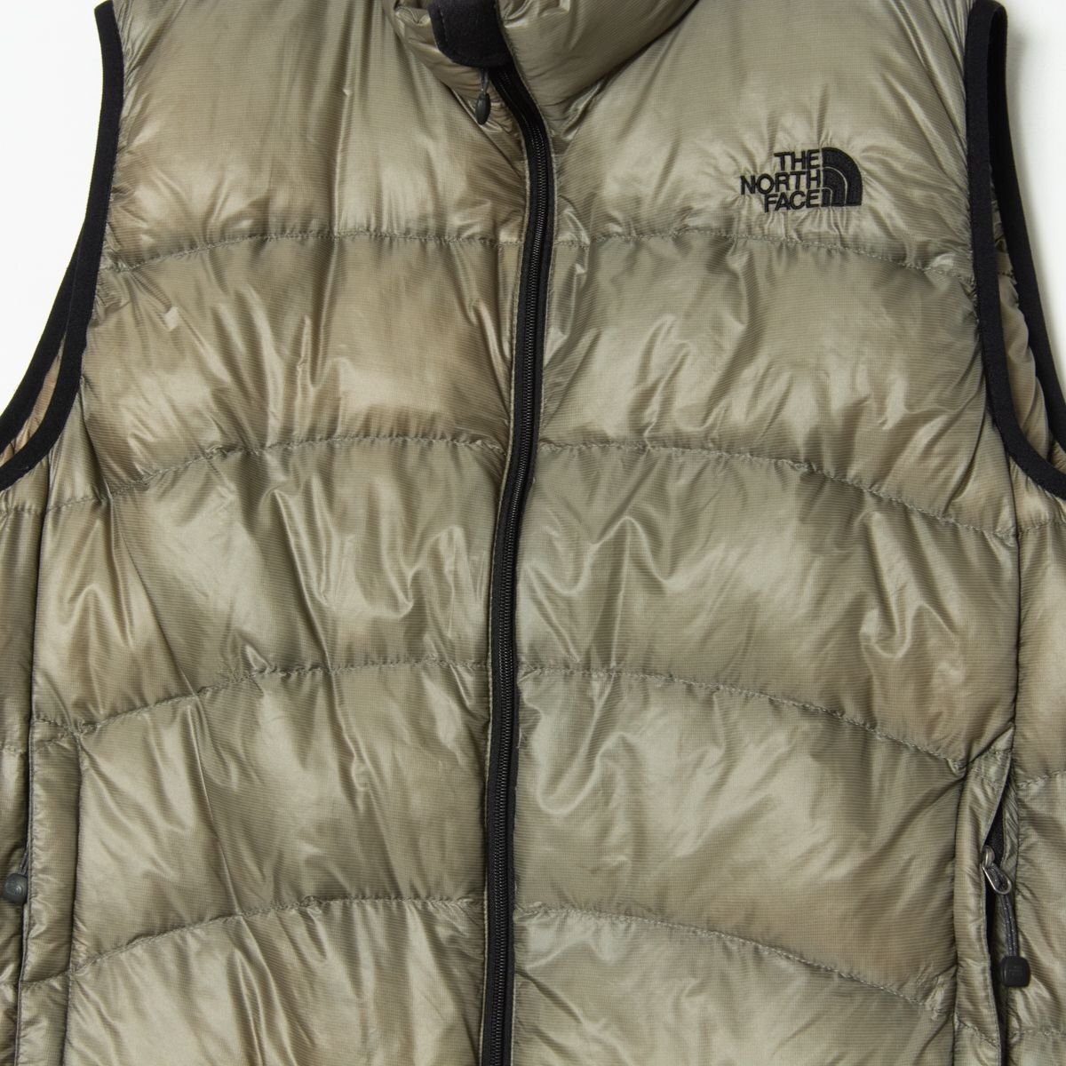 【1円スタート】THE NORTH FACE SUMMIT SERIES アコンカグア ノースフェイス サミットシリーズ ダウンベスト メンズ L ND18804 カーキ_画像5