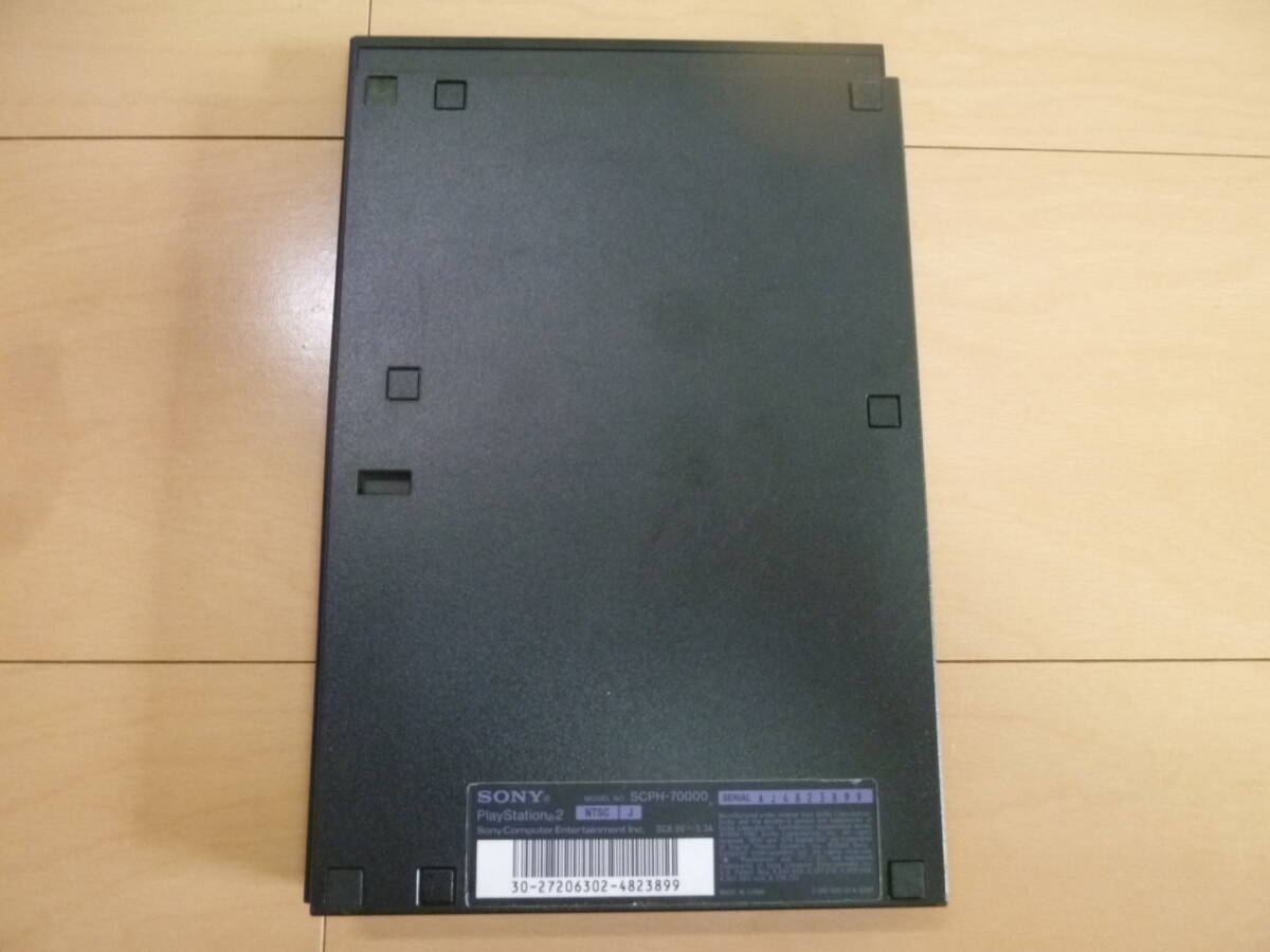 動作品 動作確認済 / PS2 プレステ2 PlayStation2 / 薄型 / SCPH-70000 / ブラック / SONY ソニー / メガネケーブル /_画像3