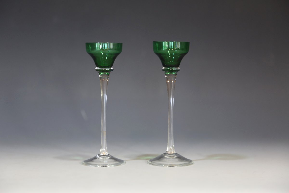 ★★★　アンティーク　リキュールグラス　変わった形のグラス　一対　★★★　51