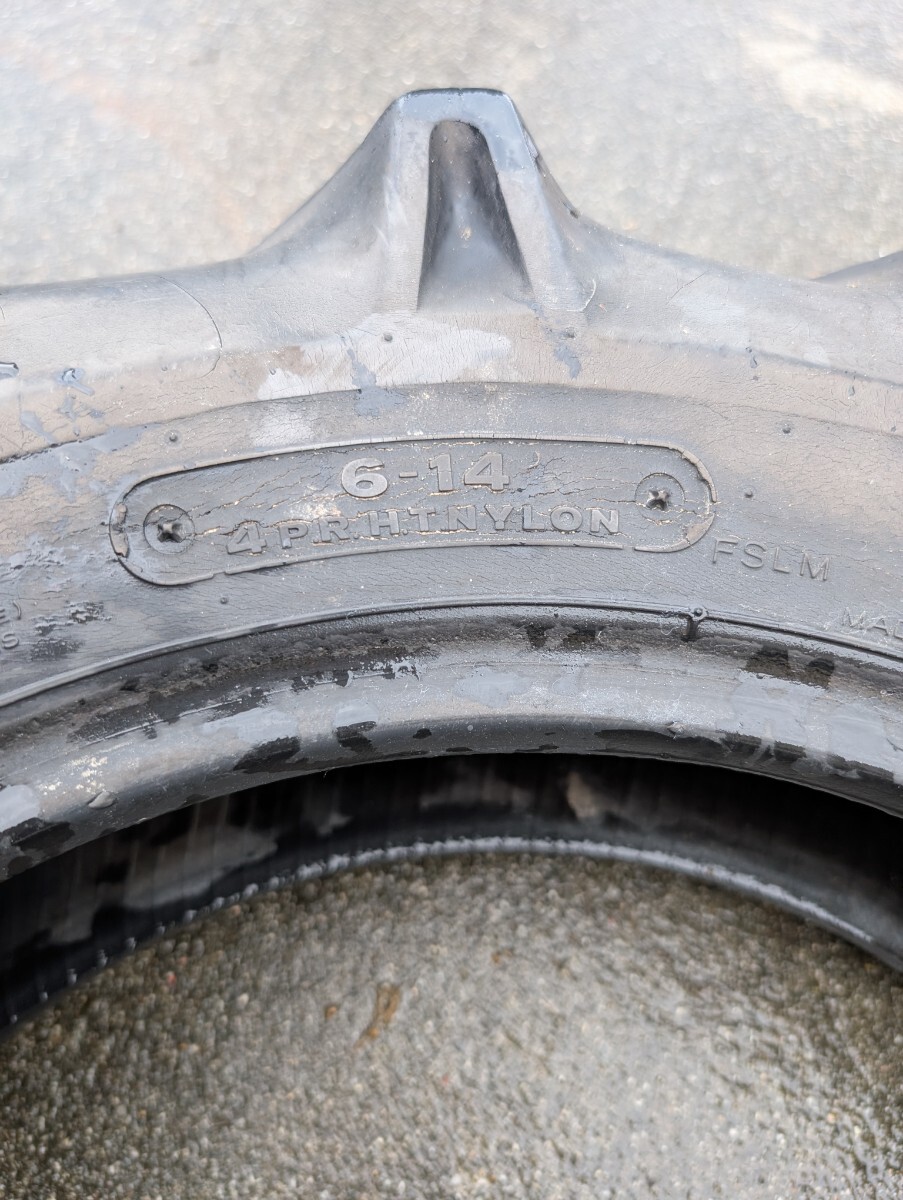 SA72 トラクター前輪タイヤ　6-14 2本セット_画像3