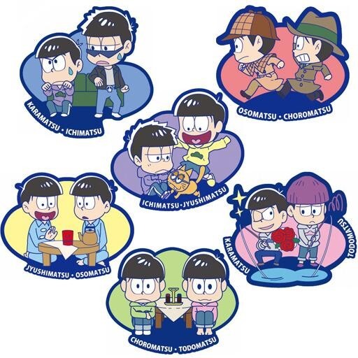 中古キーホルダー・マスコット(キャラクター) 全6種セット 「ラバーマスコット バディコレ おそ松さん 同じ顔でも、毎_画像1