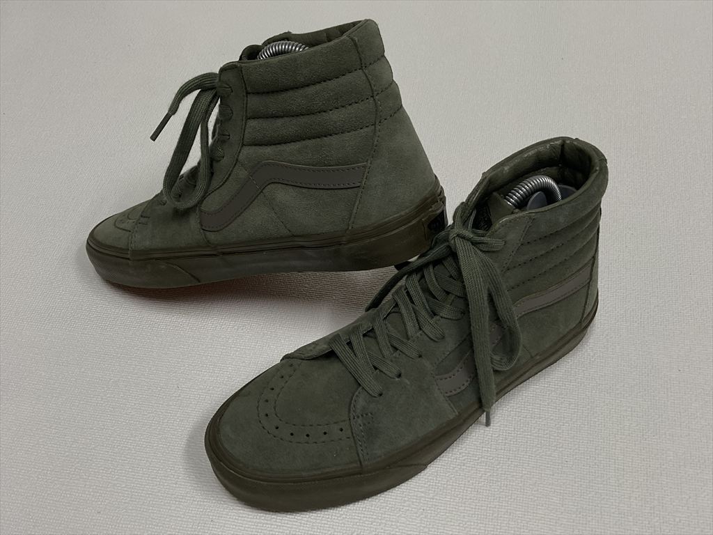 VANS レア!! SK-8 Hi カーキ スエード カーキソール US9.5 (27.5cm) アメリカ企画限定!! バンズ ハイトップ_画像3