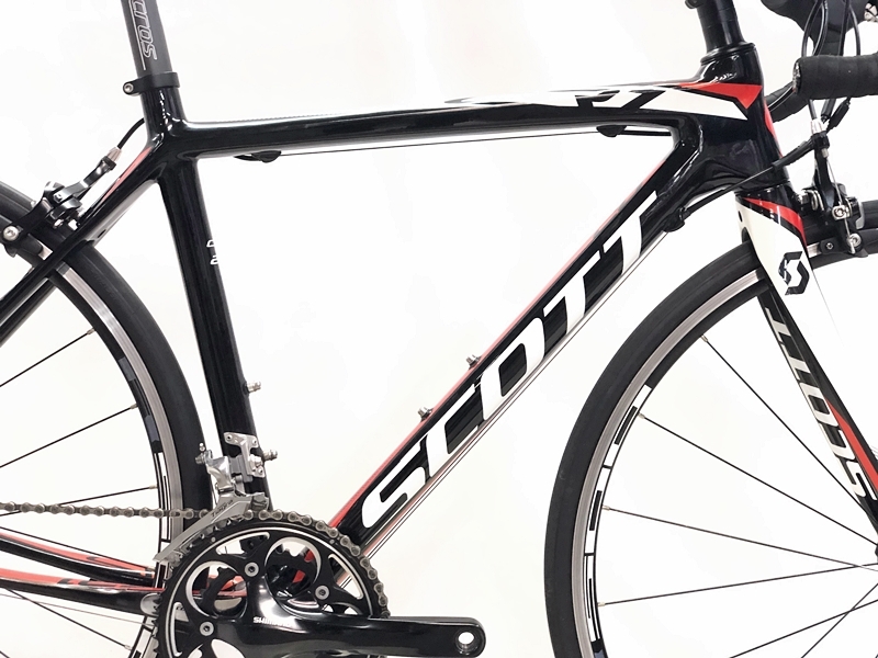 美品 スコット SCOTT CR1 20 SHIMANO 105 5700 2014年 カーボンロードバイク XSサイズ ブラック_画像2